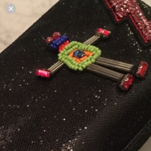 NWT Betsey Johnson Beaded Make-up Bag - Picture 4 of 5